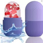 Easyone Silicone Ice Mold For Face Ice Roller Purple Silicone Ice Cube Tray(Pack Of1)