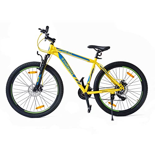 Cultsport By Cult Rimo Steel Cycle/Bicycle 27.5T Mtb (21 Speed) Gear Bicycle For Men/Boys With Front Suspension & Dual Disc Brake Mountain Bike | Ideal For 15+ Years, Yellow
