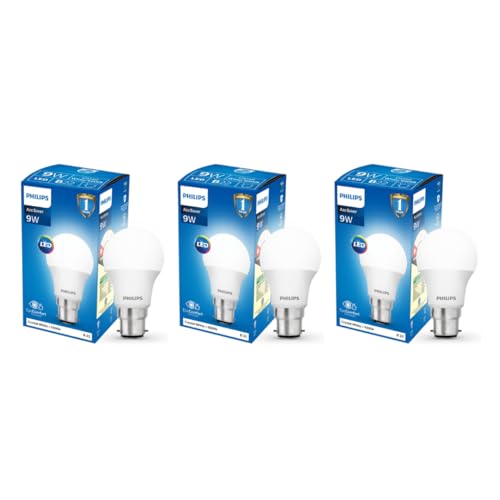 Philips Ace Saver 9 Watt Led Bulb, B22 (Cool Day Light), Pack Of 3
