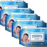 Teddyy Baby Soft Wet Wipe With Lid | Pack Of 5 | With Aloe Vera And Vitamin E(360 Wipes)