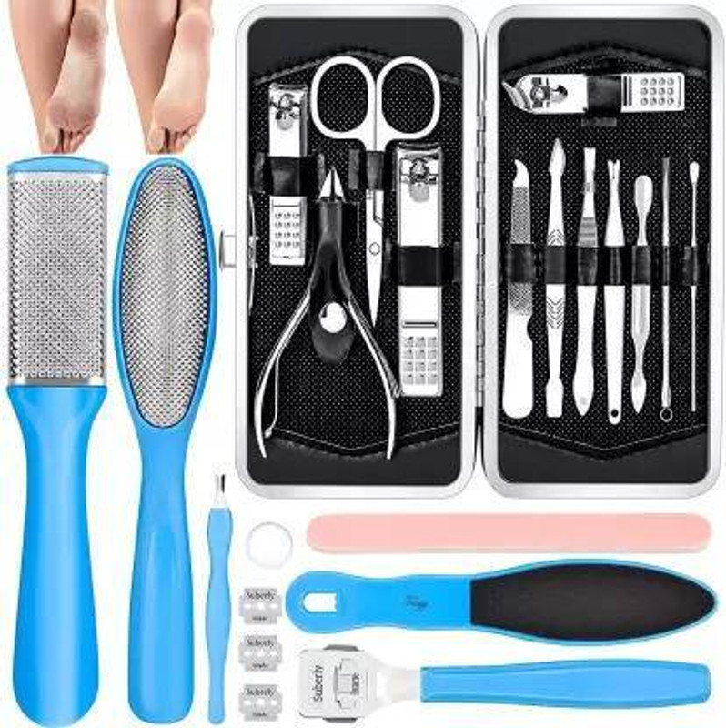 Lanellie Manicure Set Nail Clippers Pedicure Kit 23 In 1 Tool Kit Stainless Steel(25 G, Set Of 23)