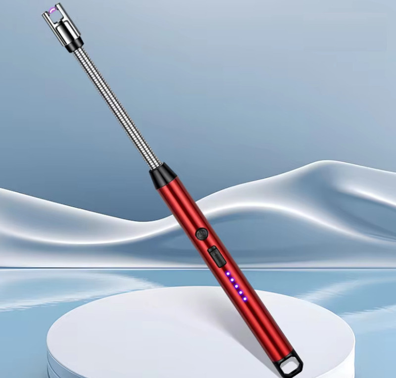 Hezkrt ® Arc Lighters Rechargeable Usb Electric Bbq Lighter For Kitchen Candle Aluminium Electronic Gas Lighter(Multicolor, Pack Of 1)