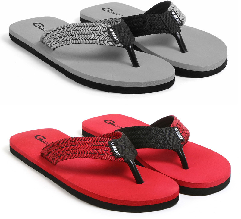 G Best Men Flip Flops(Multicolor , 10)