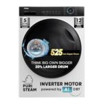 Haier 8 Kg 5 Star Powered By Ai-Dbt With Puristeam, 525Mm Super Drum Fully Automatic Front Load Washing Machine (Hw80-Im12929C, Inverter With In-Built Heater, White)