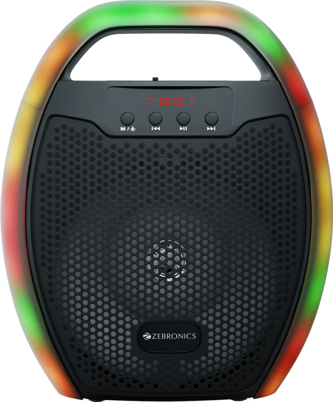 Zebronics Zeb-Pspk 3(Sound Feast 60)With V5.0, 6 Rgb Modes, 20Hrs Playback Time 10 W Bluetooth Speaker(Black, Stereo Channel)