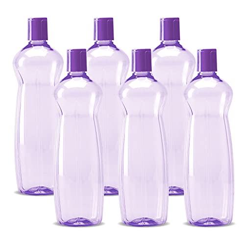 Milton Pacific 1000 Pet Water Bottles, 1 Litre Each, Set Of 6, Purple | Bpa Free | Leak Proof | Office | Gym | Home | Kitchen | Travel | Hiking | Treking | Reusable Bottle