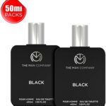 The Man Company Black Edt Perfume For Men (Pack Of 2, 50Ml Each) Long Lasting Perfume Body Spray Eau De Toilette  –  100 Ml(For Men)
