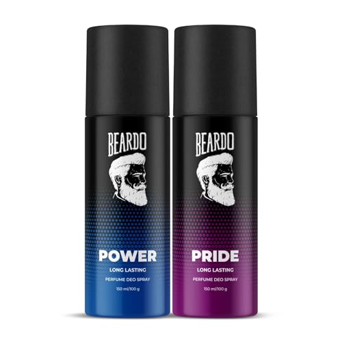 Beardo Power & Pride Perfume Body Spray 150Ml X 2 (Set Of 2) Get Compliments With Long Lasting Fougere, Aromatic Deodorant | Gift For Brother | Gift For Friends