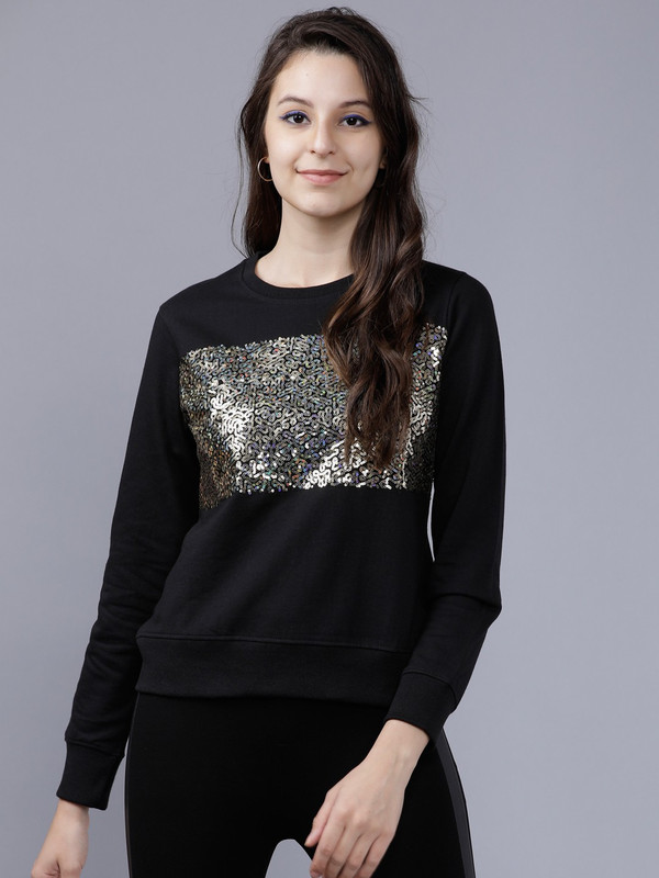 Tokyo Talkies Full Sleeve Solid Women Sweatshirt
