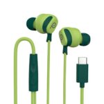 Lava Probuds E1C In Ear Earphone | 12Mm Bass Boosted Copper Driver With Pocket Comfy C Type Jack With Wire Protector | Dual Tone Stylish Design | In-Built Mic | Ipx4 Water Resistant (Green)