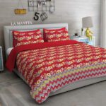 La Mantta 160 Tc Microfiber Double Floral Flat Bedsheet(Pack Of 1, Multicolor)