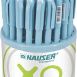 Hauser Xo 0.6 Mm Tumbler | Sleek Body & Minimalistic Design | Smooth Writing Ball Pen(Pack Of 50, Ink Color – Blue, Black & Red)