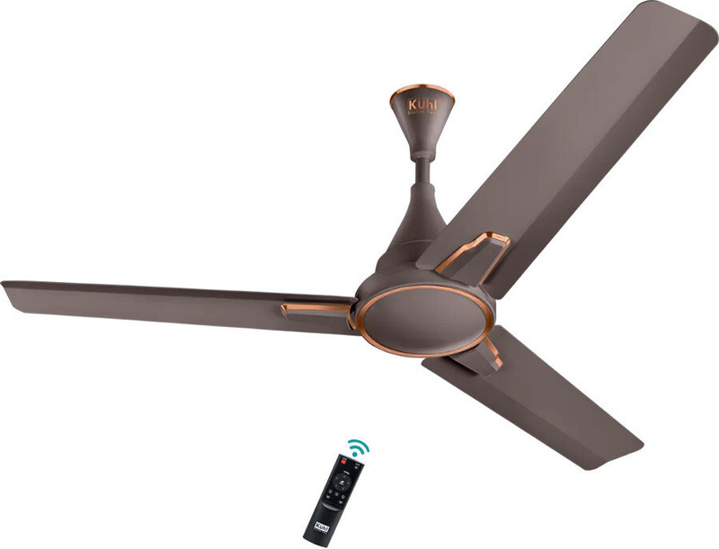Kuhl |Prima A1,Bldc, 29W,Low Noise,Energy-Saving,5-Year Warranty|Free Installation 5 Star 1200 Mm 3 Blade Ceiling Fan(Bldc Motor With Remote | Espresso | Pack Of 1)