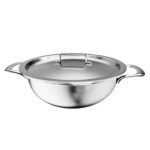 Lifelong Lltpdk004 Triply Deep Kadai With Riveted Handles With Stainless Steel Lid 2.1 Litres Capacity (22 Cm Diameter, Induction And Gas Stove Friendly)