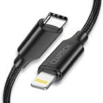 Czartech Lightning Cable 2 A 1.2 M Nylon Braided Usb Type-C To(Compatible With Apple Iphone 13/12/11/X/Xr/Se/7 Series, Black, One Cable)