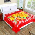 Carlton London Floral Double Mink Blanket For  Heavy Winter(Fur, Multicolor6)
