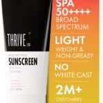 Thriveco Sunscreen – Spf 50 Pa++++ Broad Spectrum Sunscreen Spf 50+ Pa++++ For Dewy Finish And No Whitecast(30 Ml)