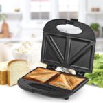Cello Super Club Ultra Pro 800W Sandwich Maker | Non-Stick Coating | Power Indicators Toast(Black)