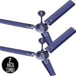 Minmax Winger Ultra High Speed 1200 Mm 3 Blade Ceiling Fan(Energy Saving | Silver Blue | Pack Of 2)