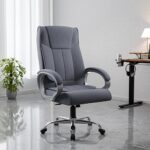 Green Soul Kiev Orthopedic Boss Chair With 3 Year Warranty | Breathable Fabric Office Chair | Ergonomic Executive Chair With Spacious Cushioned Seat | Heavy Duty Metal Base | Rocking Function – Grey