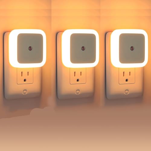 Hemovia Smart Night Sensor Light | Automatic On/Off Dim Led | Sensor Energy-Efficient | Bedroom Lights |0.5W Night Light |Daily Use For Home Stairs, Kitchen, Bathroom Pack-3