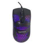 Amazon Basics Wired Gaming Mouse With Rainbow Backlight I 4 Preprogrammed Buttons I 3600 Dpi I 1.5 Cable I Colour- Black & Honey Combo Design