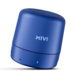 Mivi Play Bluetooth Speakers Wireless With 12 Hours Playtime. Wireless Speaker Made In India With Exceptional Sound Quality, Portable And Built In Mic-Blue