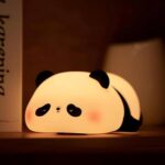 Desidiya® Lying Panda Night Light – Soft Silicone Color-Changing Led Touch Lamp With Timer For Bedroom & Office