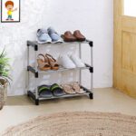Looknsnap Metal, Plastic Shoe Stand(3 Shelves, Diy(Do-It-Yourself))
