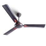 Longway Creta P1 1200 Mm/48 Inch Ultra High Speed 3 Blade Anti-Dust Decorative Star Rated Ceiling Fan (Smoked Brown, Pack Of 1)