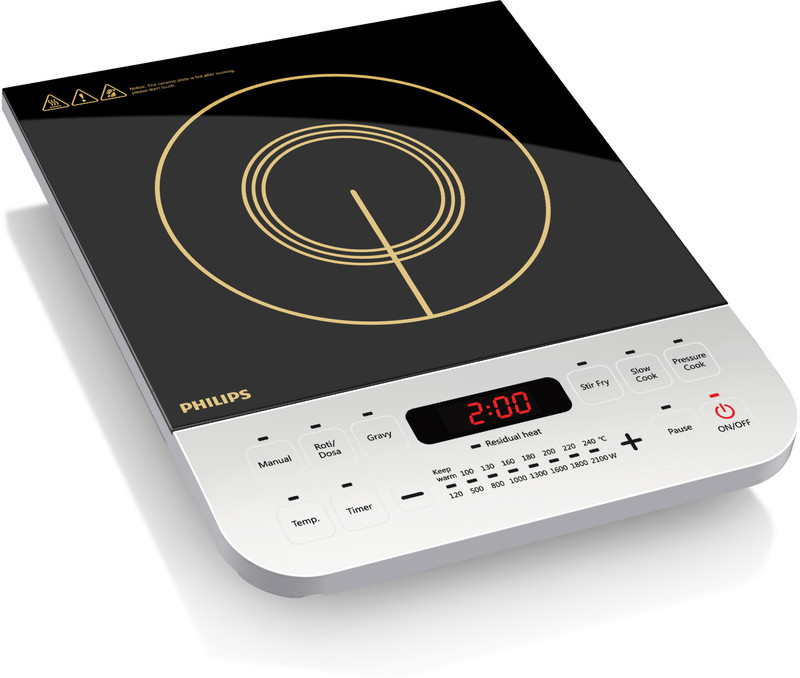 Philips 2100 W Induction Cooktop Push Button(Black, Hd4928/01)