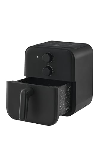 Midea 4.2L Air Fryer | 1600W Power Auto Cut-Off | 90% Less Oil| Crisp Frying, Grill, Roast, Steam & Bake | Teflon Non Stick Coating & Crisper Plate| With Temp & Timer Knob