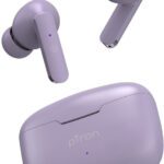 Ptron Bassbuds Joy Tws With 32Hrs Playtime, 13Mm Drivers, Stereo Calls,Type-C Charging Bluetooth(Light Lilac, True Wireless)