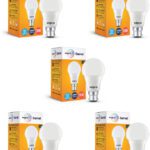Wipro 10 W Basic Standard B22 Led Bulb(White, Pack Of 5)