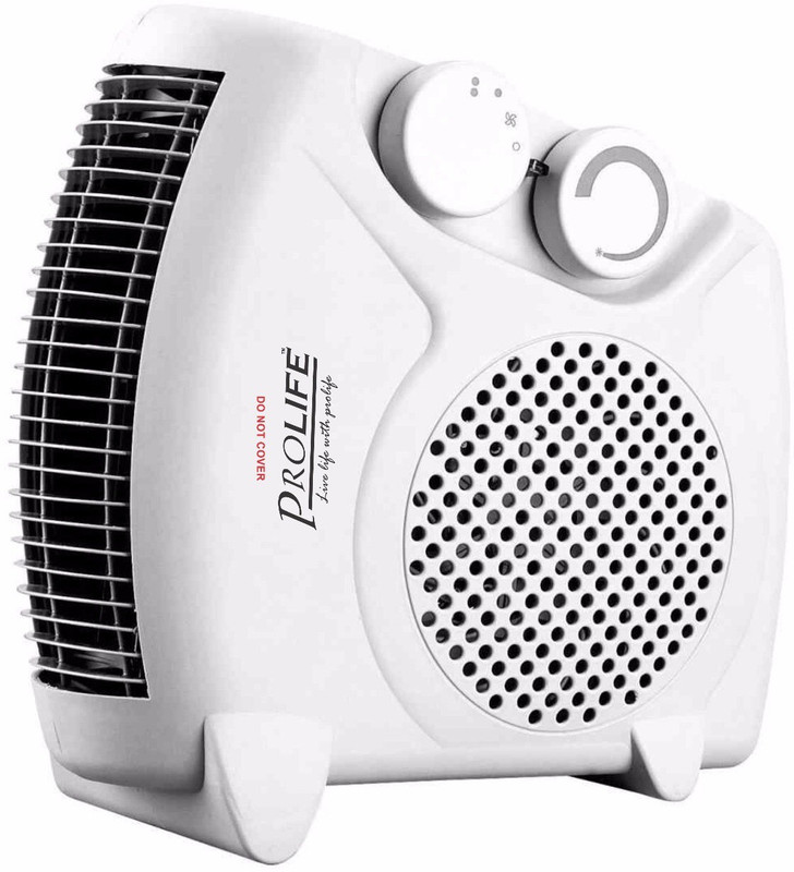 Prolife Staywarm 2000W Upright / Flatbed Fan Heater (Isi Approved) With Two Heat Settings And Cool Blow, White Fan Room Heater