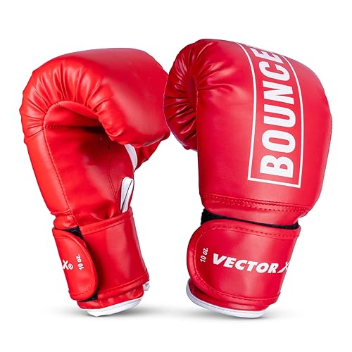 Vector X Bouncer Pu Boxing Glove (10 Oz, Red)