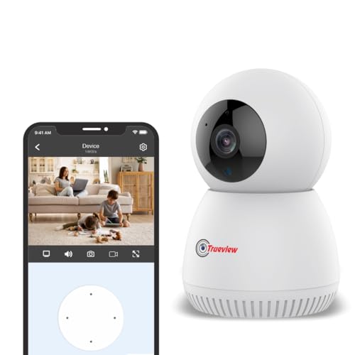 Trueview 2Mp Smart Cctv Wi-Fi Home Security Camera With Pan Tilt 360° View, 2 Way Talk, Cloud Monitor, Motion Detect, Supports Sd Card Up To 256 Gb, Night Vision, Alexa (2Mp-Robot)