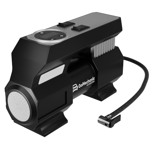 Gomechanic Digital Tyre Inflator For Car – 150 Psi, 12V Dc Portable Air Pump/Compressor With Digital Tyre Pressure Gauge, Suitable For Bikes, Bicycles Or Any Inflatable With Led Light (Gusto T4)