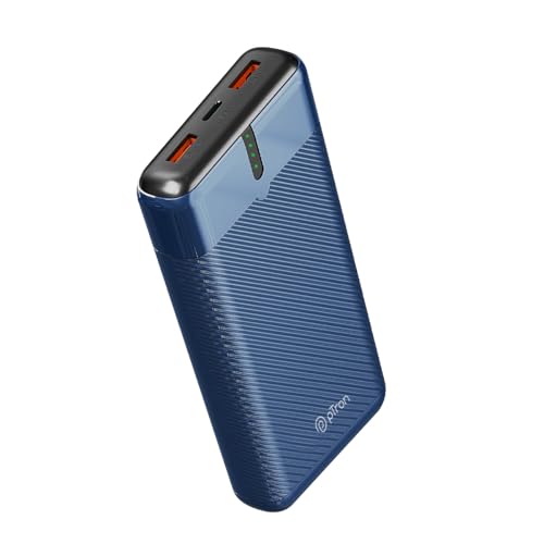 Ptron Dynamo Surge 20000Mah 22.5W Fast Charging Power Bank, Supports Vooc/Wrap/Dash Usb Charging, 20W Pd Fast Charging, 3 Outputs, 1 Input & Multiple Layers Of Protection,Usb Type C (Blue)