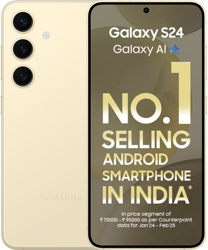 Samsung Galaxy S24 5G (Amber Yellow, 256 Gb)(8 Gb Ram)