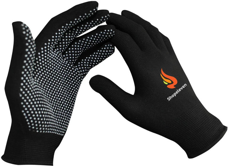 Shopeleven Breathable Anti-Slip Work Gloves For Sports, Adventure Batting Gloves(Black)