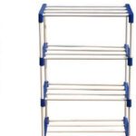 Plexus Enterprises 4 Layer Pvc Pipechappal Stand & Slippers Stand For Home Collapsible Metal Collapsible Shoe Stand(Multicolor, 4 Shelves, Diy(Do-It-Yourself))