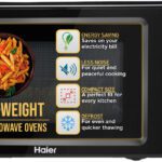 Haier 19 L Inverter Technology, Light Weight, Defrost, 5 Power Levels Solo Microwave Oven(Hil1901Mbpb, Black)