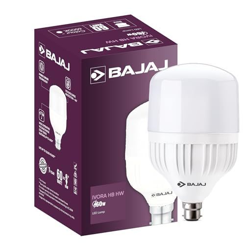 Bajaj Ivora Hb Hw Led Lamp 60W Cdl B22 | Energy Efficient | Instant On | 4 Kv Surge Protection | Led Bulb For Home | White | 1 Year Warranty