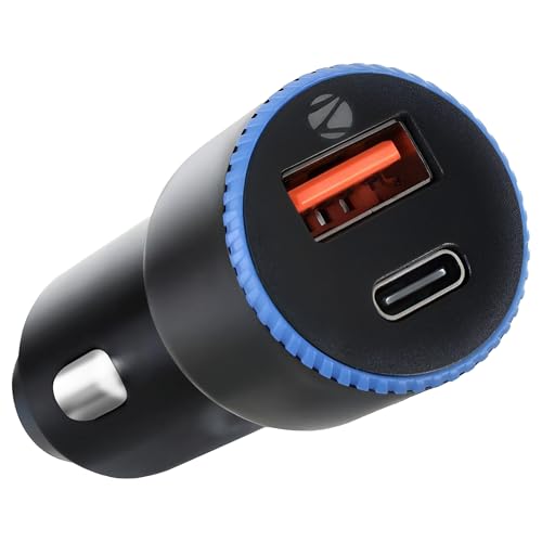 Zebronics Cc2018 38 Watts Car Charger, Dual Output (Usb + Type C), Rapid Charge, Compact Design, With Over Current & Short Circuit Protection (Black)