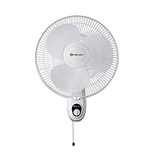 Bajaj Esteem 400 Mm Wall Mount Fan | Wall Fan For Kitchen & Home | High Air Thrust | High Speed | Overload Thermal Protection | Full Copper Motor | Silent Operation | 1-Yr Warranty 【White】