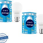 Halonix 9 W, 0.5 W Basic Round B22 Led Bulb(White, Pack Of 2)