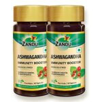 Zandu Ashwagandha Capsules, With Goodness Of Natural Extracts Of Ashwagandha, Helps Boost Immunity And Useful For Natural Body Strength, Stress Buster – (Pack Of 60 Veg Capsules X 2)