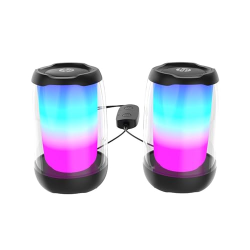 Hp Multimedia Speaker Dhs-5100, High Power Speaker With Pure And Pleasant Sound Quality; Rgb Light Effect; Usb Powered; Bluetooth® 5 Connectivity Support; Dual Speaker Design