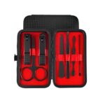 Stainless Steel Manicure & Pedicure Kit – 16-Piece Nail Grooming Set With Clippers, Cuticle Trimmer & Travel Case – Professional Nail Care For Men & Women (Menicure Kit 7Pcs)